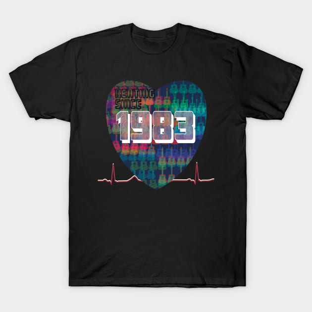 1983 - Heart Beating Since T-Shirt by KateVanFloof